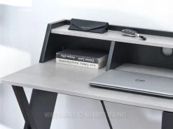 Biurko dla ucznia gracza asgard czarne-beton styl loft