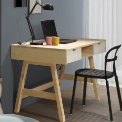 Biurko drewniane SCANDINAVIAN WOOD, kolor dębowy