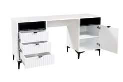 Biurko 1D3S biały/Czarny-Biały nowoczesny design