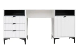 Biurko 1D3S biały/Czarny-Biały nowoczesny design