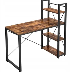 Biurko duże ciemny brąz z półkami vintage 120x60x120 VB6 Begryf