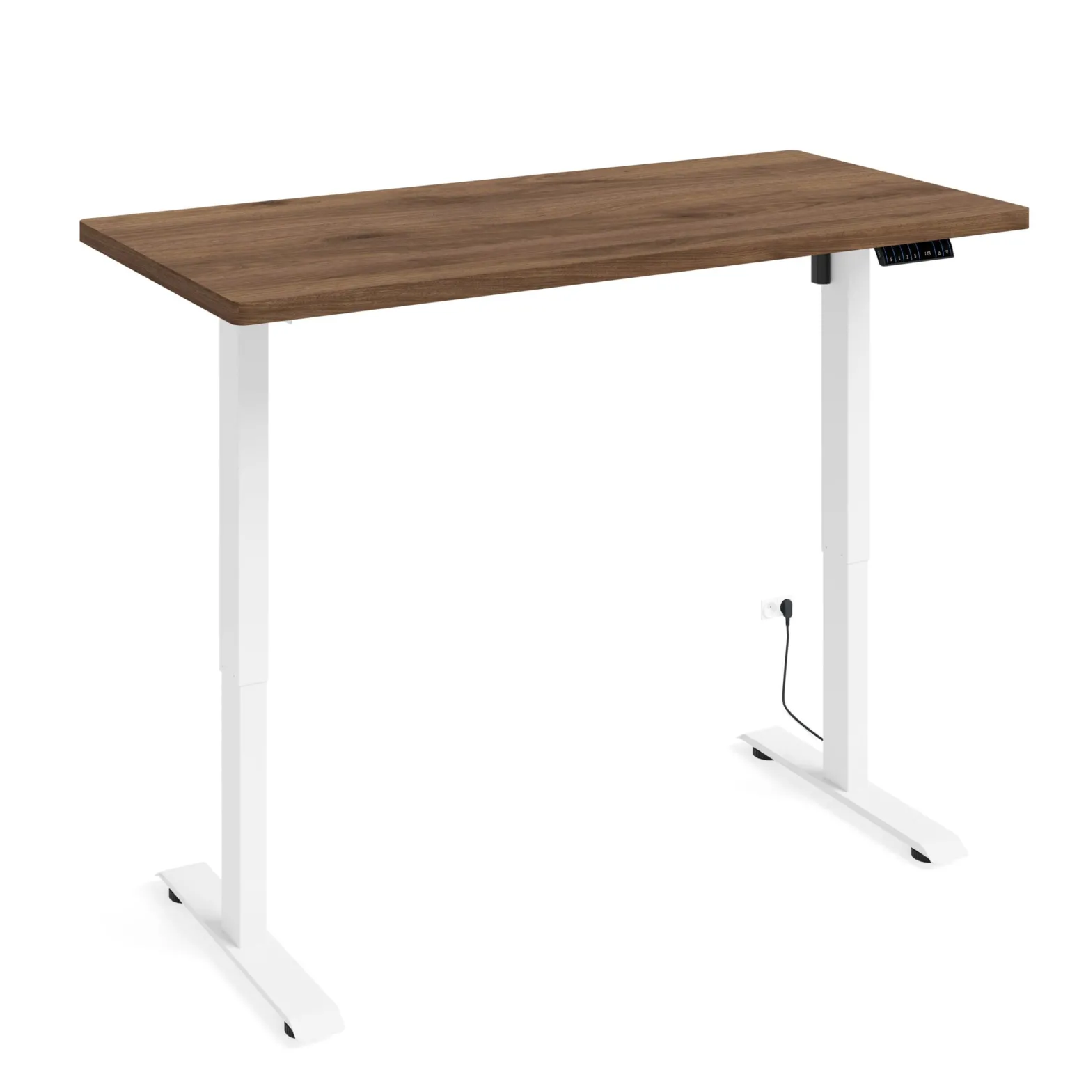 Biurko elektryczne BIMOTION 1S 140x70x3,2 cm Regulacja 73-120 biały/orzech