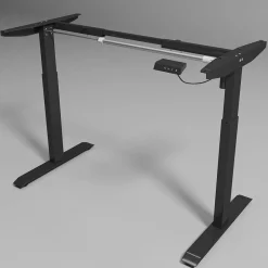 Biurko elektryczne regulowana wysokość czarne 160 cm nowoczesne
