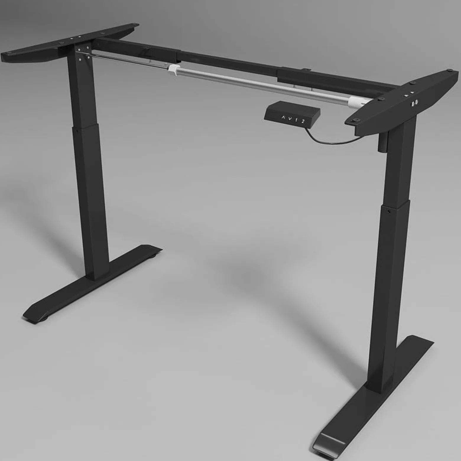 Biurko elektryczne regulowana wysokość czarne 160 cm nowoczesne