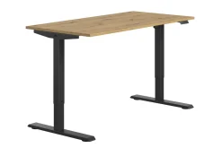 Biurko FLEXI 118cm regulowane podnoszone komputerowe - Dąb Artisan / Czarny