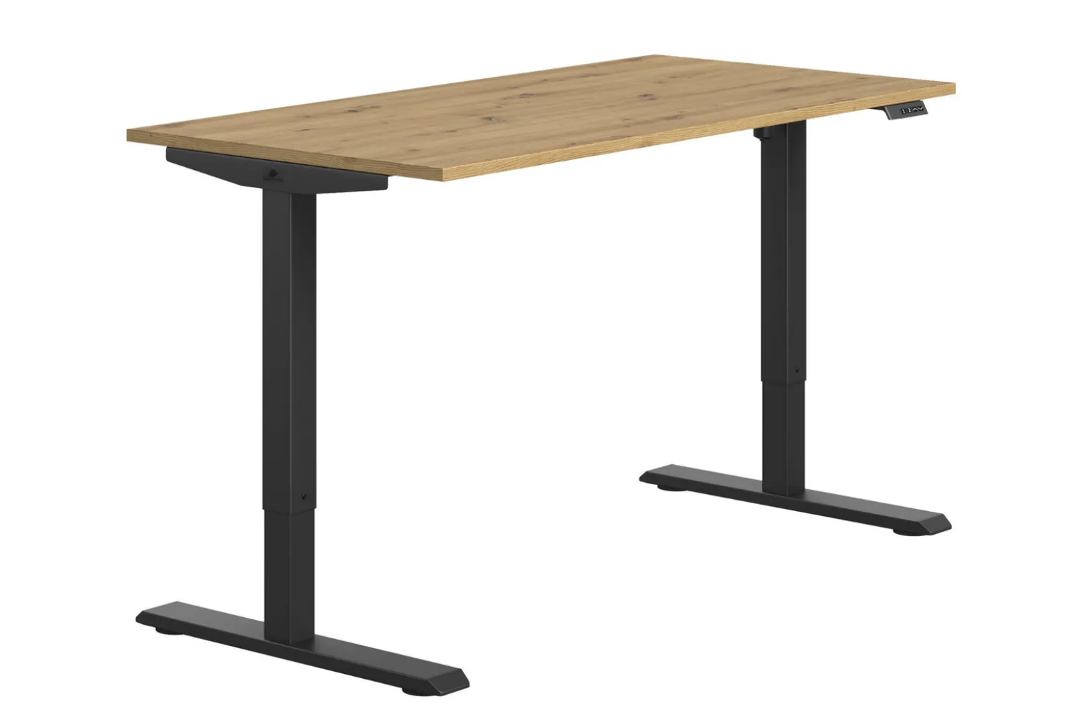 Biurko FLEXI 118cm regulowane podnoszone komputerowe - Dąb Artisan / Czarny
