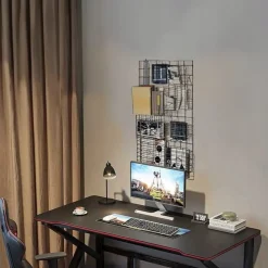 Biurko gamingowe stół dla gracza komputerowe czarne duże nowoczesne 120 cm