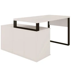 Biurko Klara N1 1D Kaszmir/Czarny 140X112 Cm