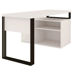 Biurko Klara N1 1D Kaszmir/Czarny 140X112 Cm