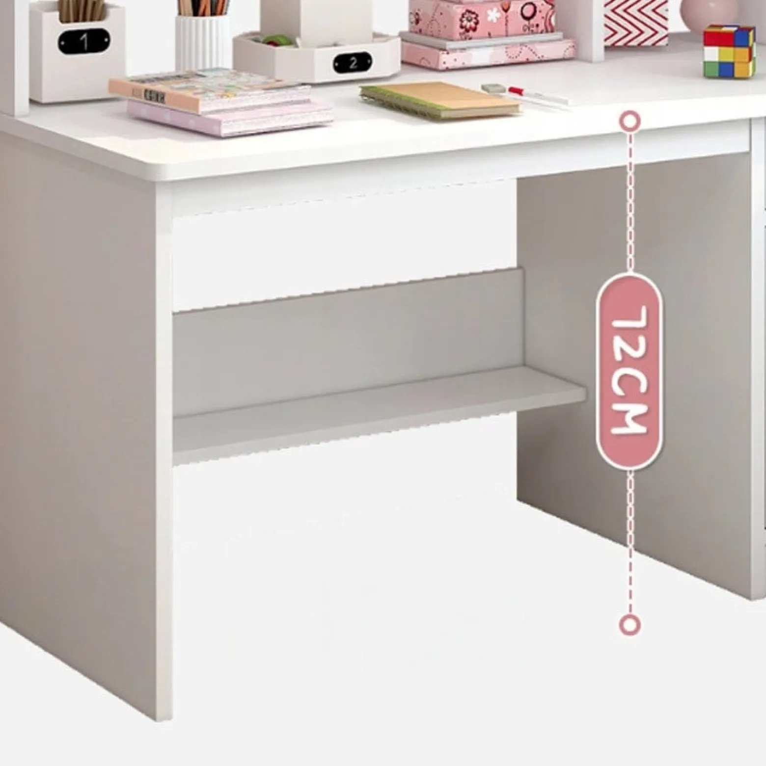 Biurko komputerowe białe loft pod laptop nowoczesne