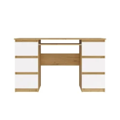 Biurko Kuba dąb artisan biel