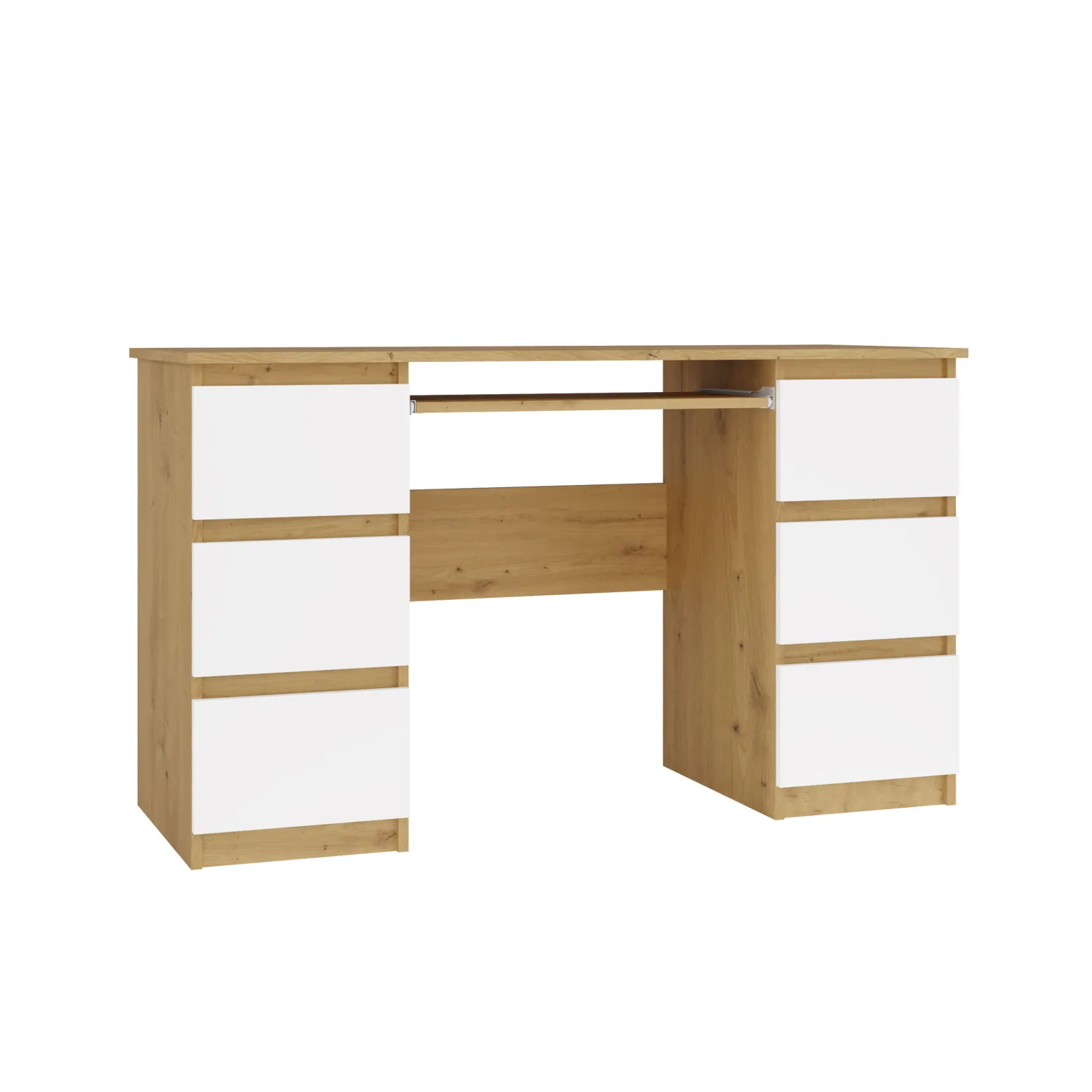 Biurko Kuba dąb artisan biel