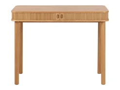 Biurko Ligna 100 cm z półką lamelowe, Oak lacquered