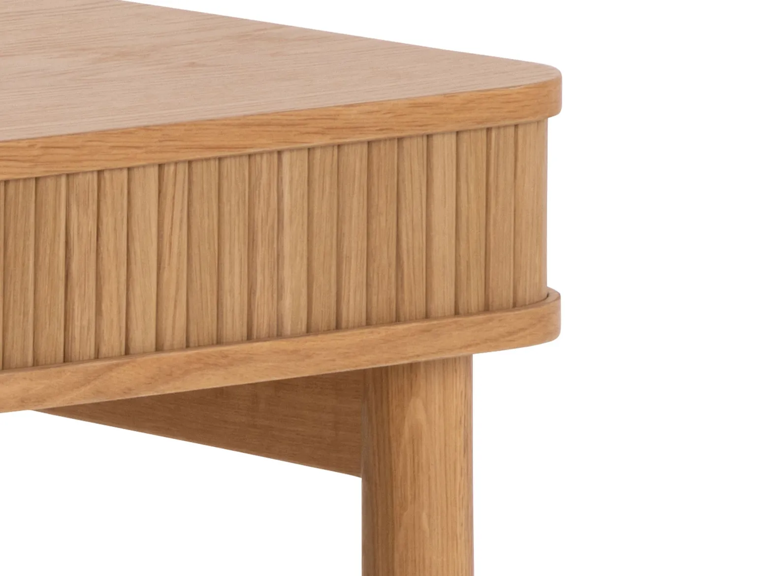 Biurko Ligna 100 cm z półką lamelowe, Oak lacquered