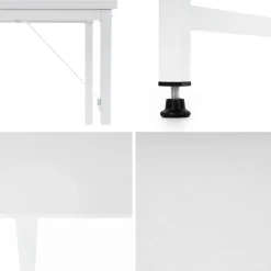 Biurko loft 100x50x76 cm industrialne, stolik komputerowy nowoczesny biały