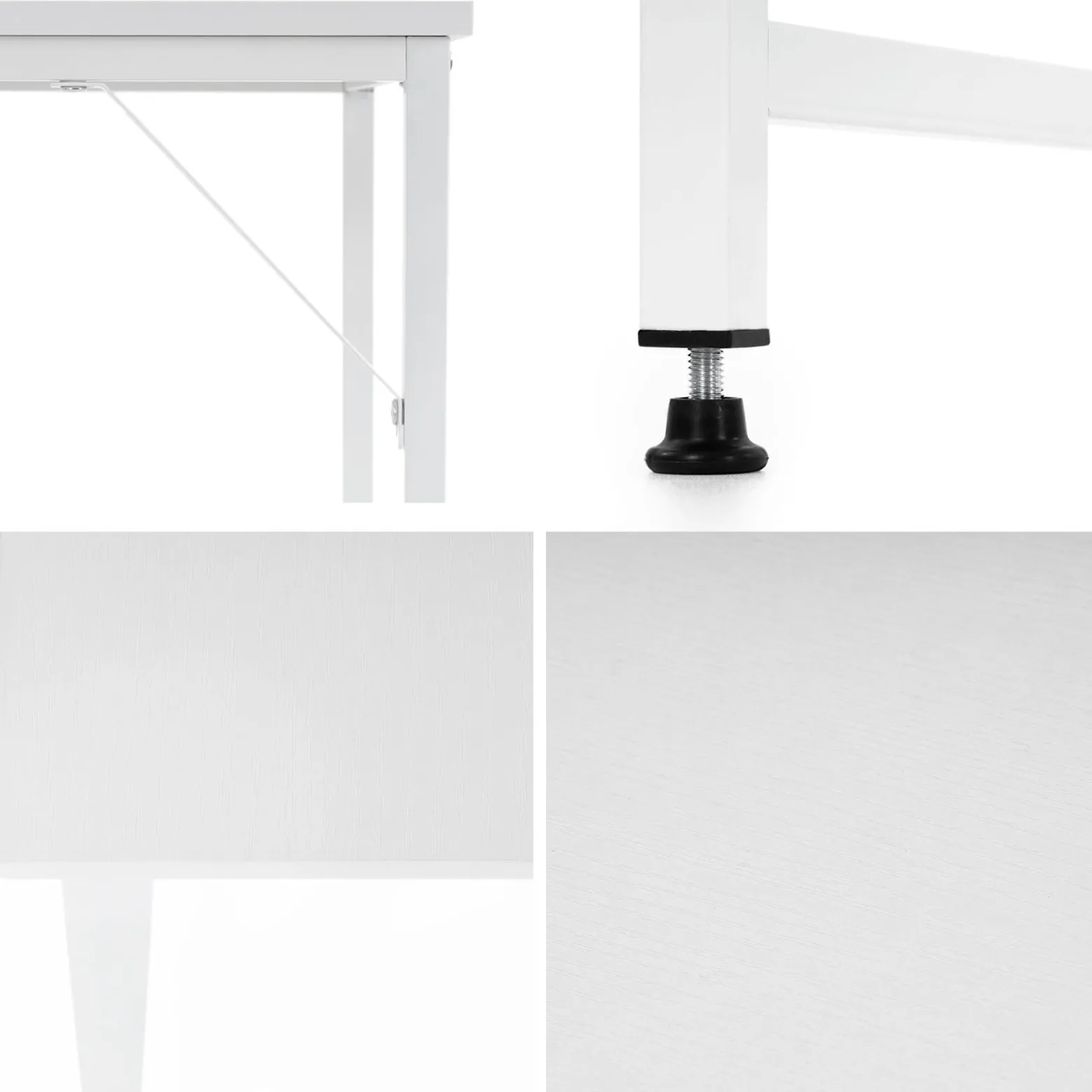 Biurko loft 100x50x76 cm industrialne, stolik komputerowy nowoczesny biały