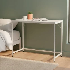Biurko loft 100x50x76 cm industrialne, stolik komputerowy nowoczesny biały