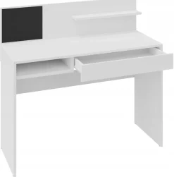 Biurko MAGNET białe 110cm tablica schowek szuflada