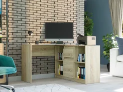 Biurko narożne komoda zestaw 120 cm FRAMIRE N-14 sonoma