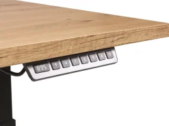 Biurko narożne z elektryczną regulacją Space Office 140 cm lewe dąb artisan