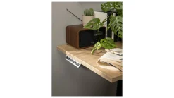 Biurko narożne z elektryczną regulacją Space Office 140 cm lewe dąb artisan