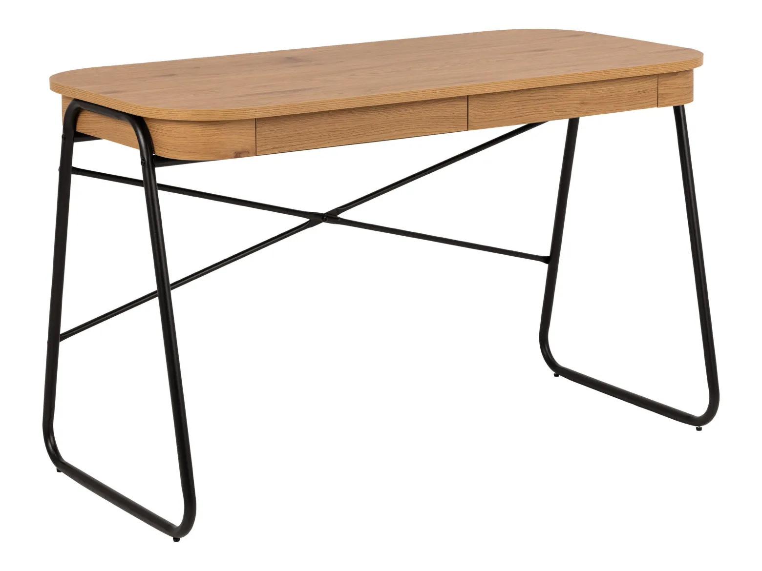 Biurko RAVEN Oak 120 cm loftowe z szufladami