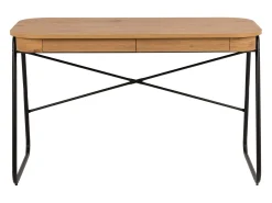 Biurko RAVEN Oak 120 cm loftowe z szufladami