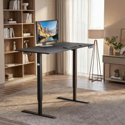 Biurko regulowane elektryczne gamingowe 120 x 60 cm Lerici - Czarne