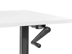 Biurko regulowane manualnie 160x72 cm biało-czarne