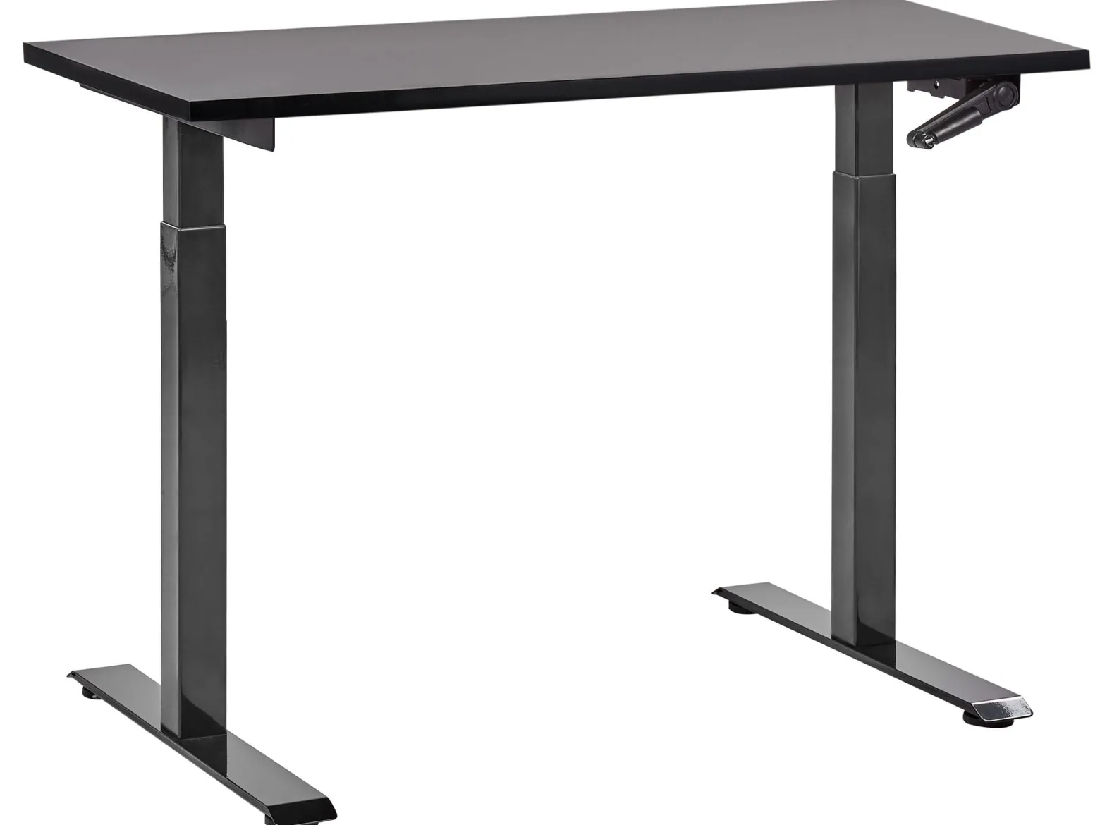 Biurko regulowane manualnie 120x72 cm czarne