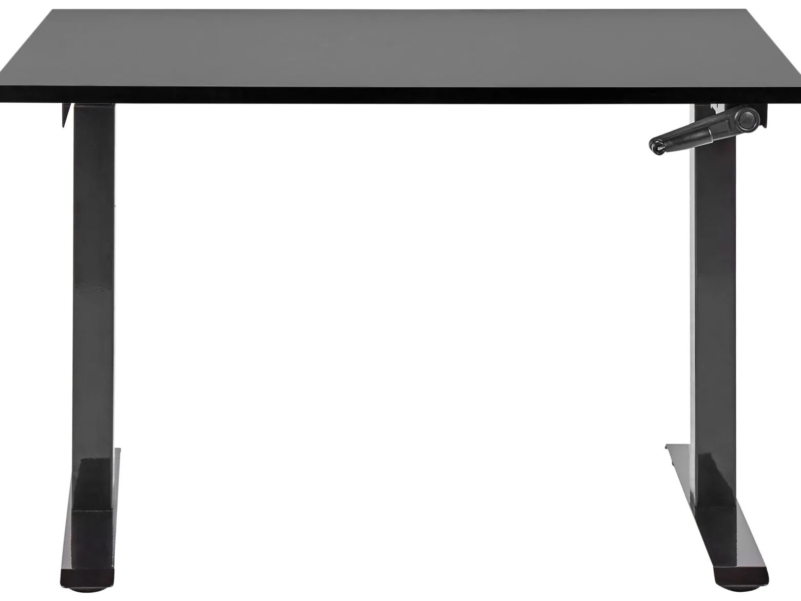 Biurko regulowane manualnie 120x72 cm czarne