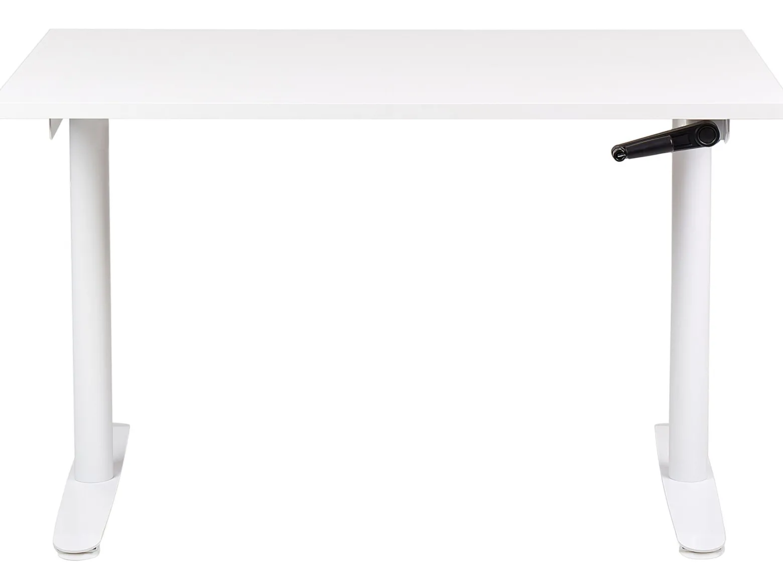 Biurko regulowane manualnie 120x72 cm białe