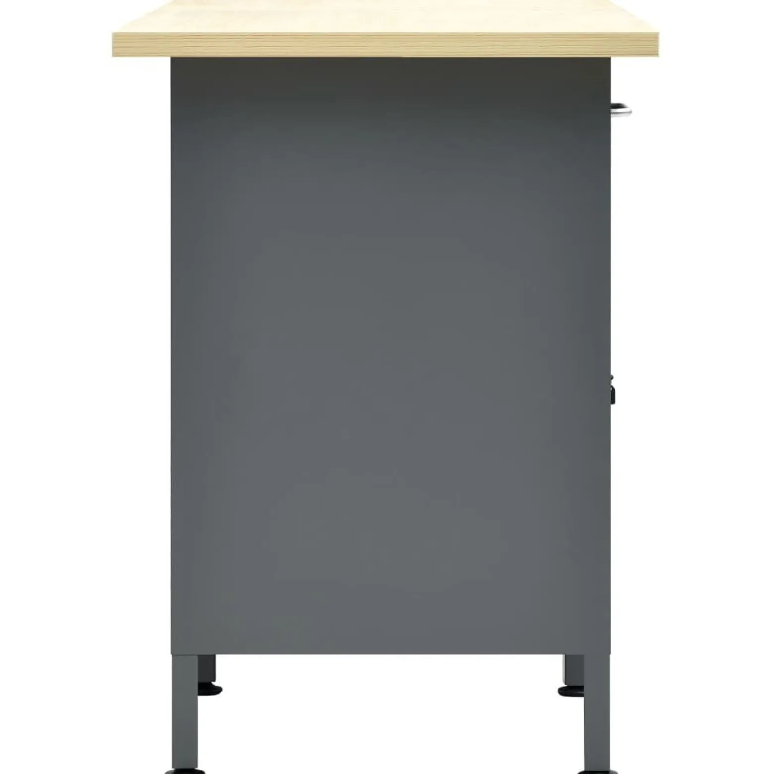 Biurko robocze, czarne, 160x60x85 cm, stal