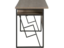 Biurko 120x60 ciemne drewno industrialne