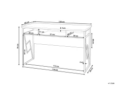 Biurko 120x60 ciemne drewno industrialne