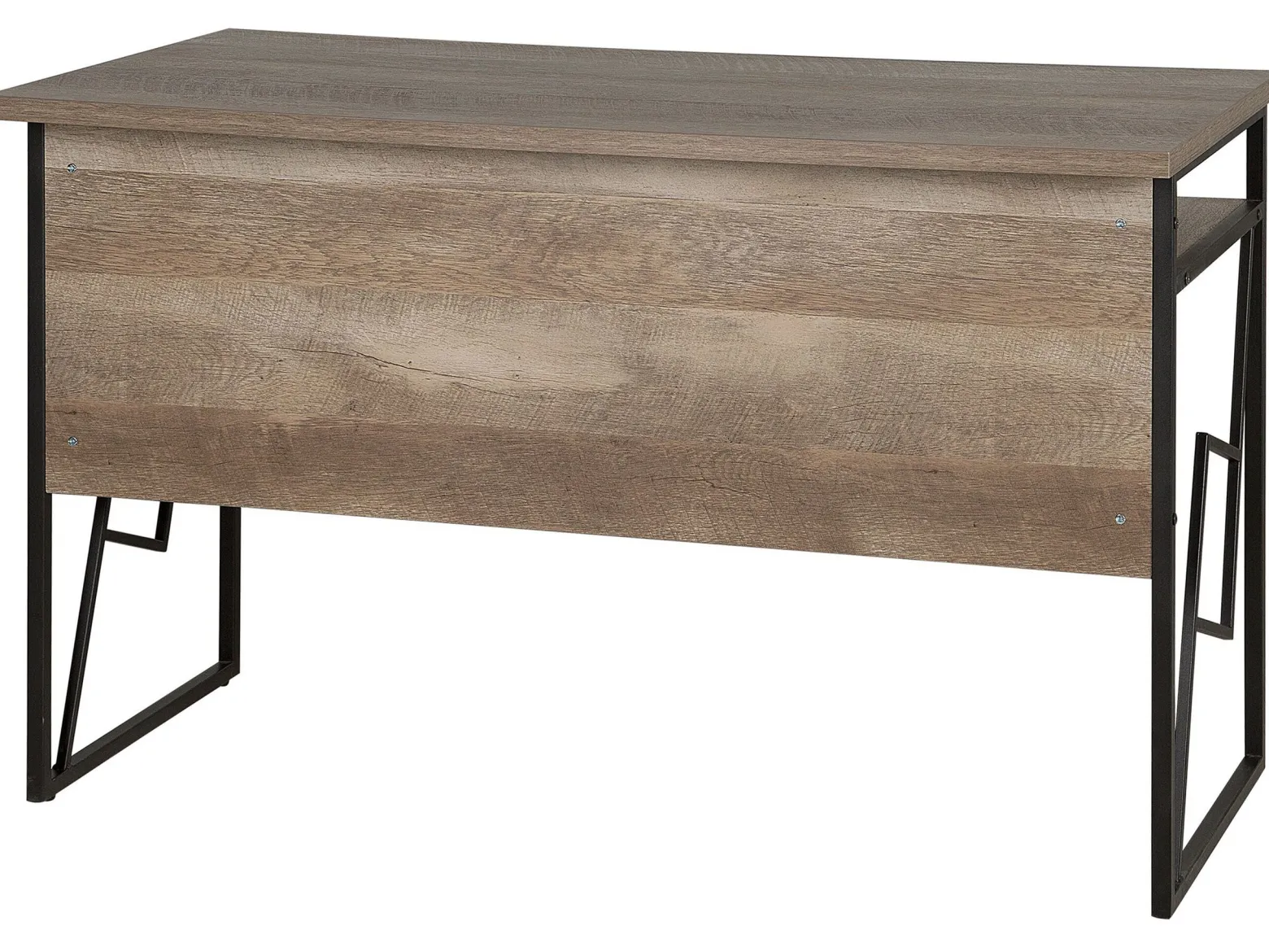 Biurko 120x60 ciemne drewno industrialne