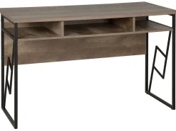 Biurko 120x60 ciemne drewno industrialne