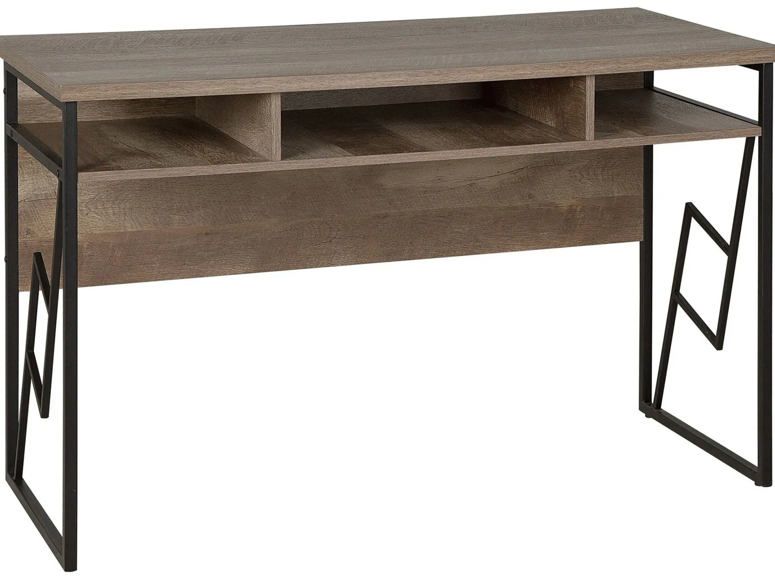 Biurko 120x60 ciemne drewno industrialne