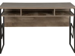 Biurko 120x60 ciemne drewno industrialne