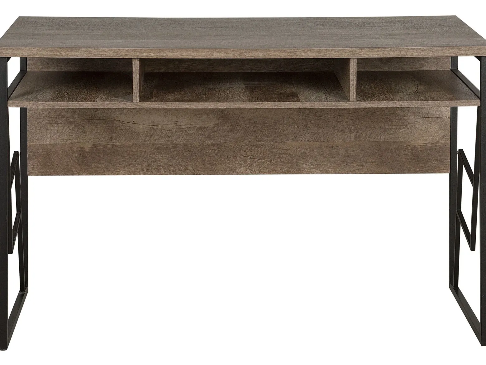 Biurko 120x60 ciemne drewno industrialne