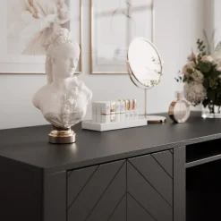 Biurko z zamkniętym schowkiem i półką pod blatem LORIEN