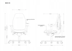 Biurowy fotel ergonomiczny MAGIC M czarny tkanina