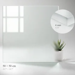 Blat szkło mrożone 50x50 szyba ochronna hartowana na stół Wallfluent