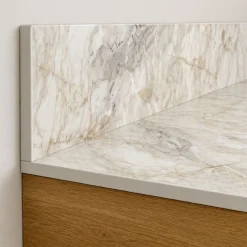 Blat łazienkowy HPL do szafki 40cm 41x35,5cm Breccia z panelem 12cm