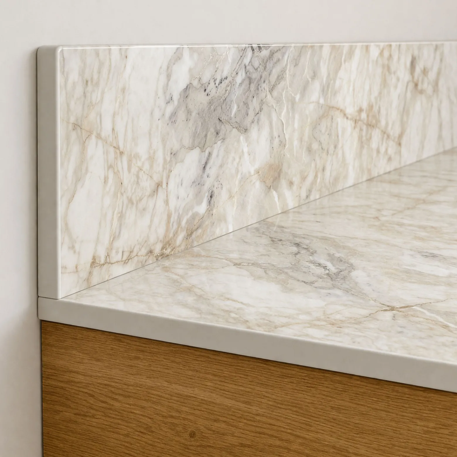 Blat łazienkowy HPL do szafki 40cm 41x35,5cm Breccia z panelem 12cm