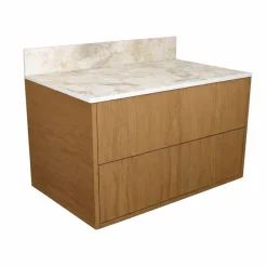 Blat łazienkowy HPL do szafki 40cm 41x35,5cm Breccia z panelem 12cm