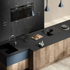 Blat łazienkowy HPL do szafki 40cm 41×49cm Black Mat (0190AF)