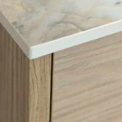 Blat łazienkowy HPL z otworami do szafki 50cm 51×49cm Breccia K594SU