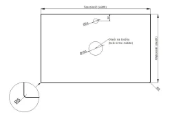 Blat łazienkowy HPL z otworami do szafki 120cm 120,5×40cm Snow White 8685SU