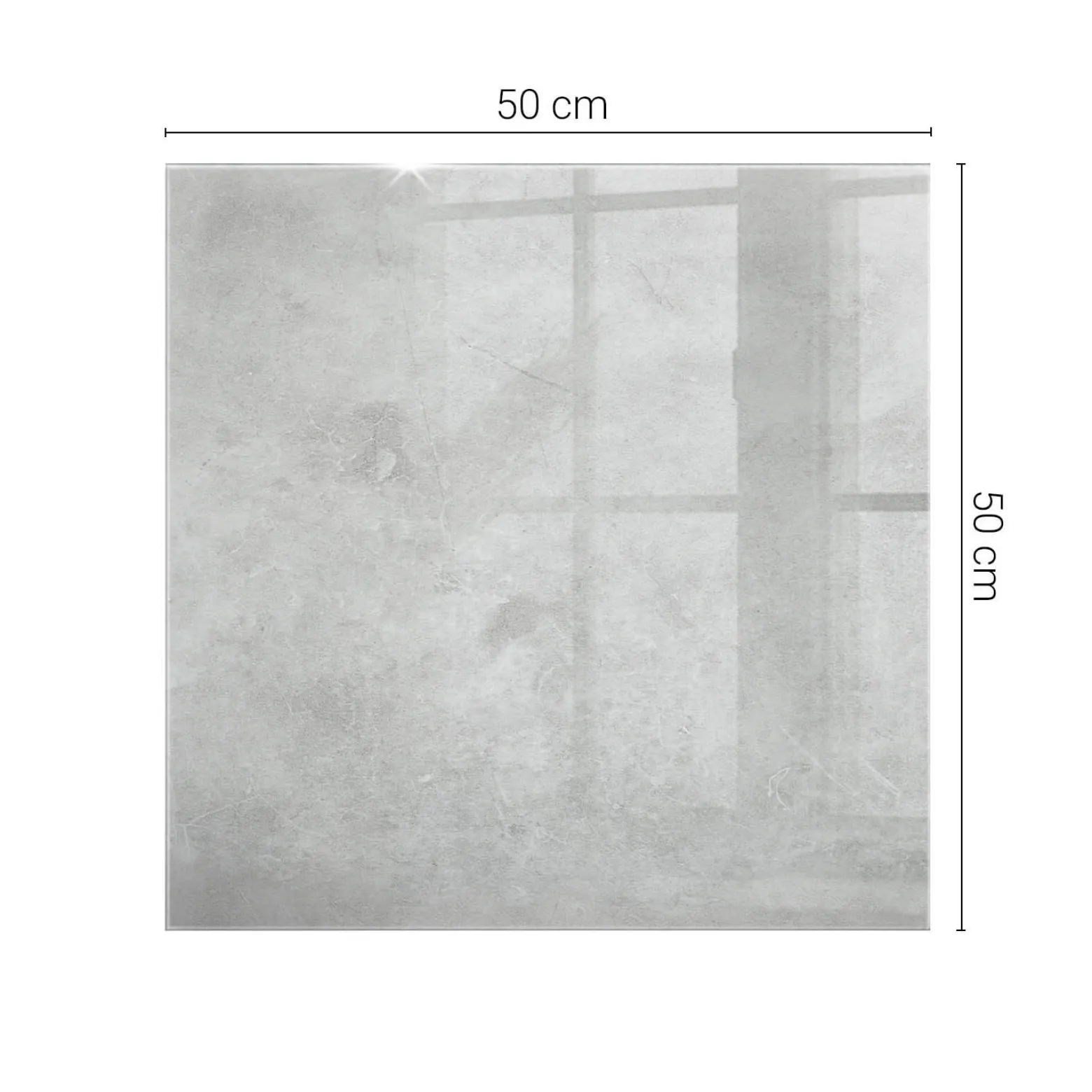 Blat szklany hartowany 50x50 Szyba na stolik Beton rysy Tulup